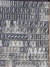 Bleischrift 18 mm  Bleisatz Buchdruck Alphabet Handsatz Bleilettern Typographie