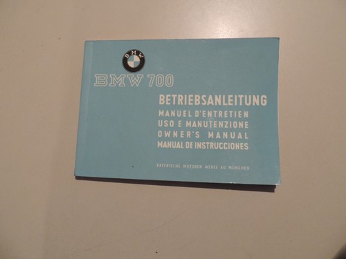 Betriebsanleitung bmw 700 - betriebsanleitung,