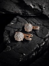 Wunderschöne 585rg. gestempelte Ohrringe, Saphir, rolled, 3.9 Gramm, neu