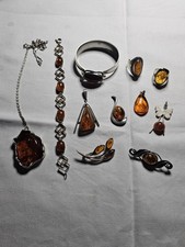 Konvolut Schmuck-Armreif von N.E. From Denmark-Silber 835 -925-Bernstein