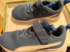 Puma Jungen Sneaker Weiße Hallensohle 30 Helles Blau Klett Sportschuh