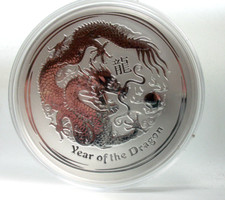 10 Unzen Silbermünze Australien 10 Dollar Lunar II - JAHR DES DRACHEN 2012