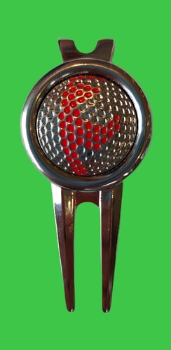 Pitchgabel golf ball - +, marker