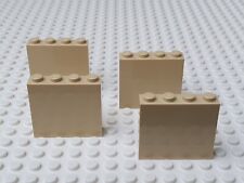 4 Lego Steine 1x4x3 Panel Wand beige tan NEU 49311