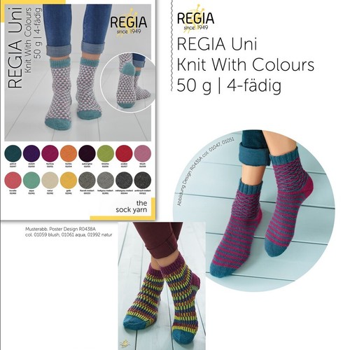50g regia uni knit with - regia,