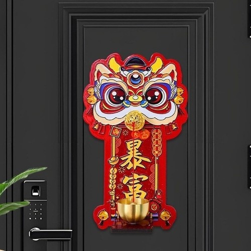 Festlicher löwe türgong mit - löwe,
