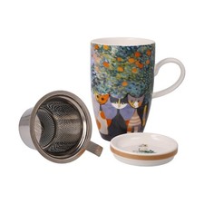 Goebel Teetasse mit Sieb - Tempi felici -Wachtmeister - Becher - UVP 42,50 -NEU