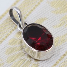 Granat Anhänger Silber 925