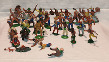 DDR Indianer Sammlung Indianer Cowboys Spielzeugfiguren Gummi 35 Stück/Teile