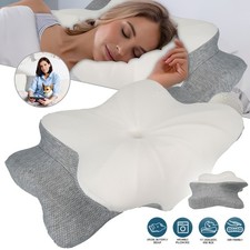 Nacken Therapiekissen Memory Schaum Hellgrau Orthopädisch Ergonomisch Schmerzen