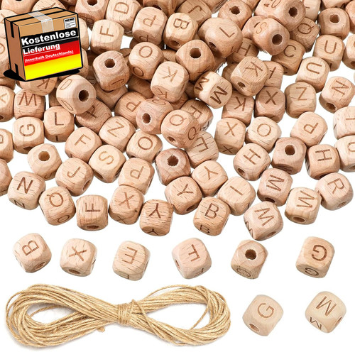 Holzbuchstaben perlen set - perlen, 104