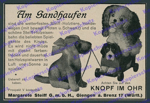 Orig reklame steiff spielzeug - orig.,
