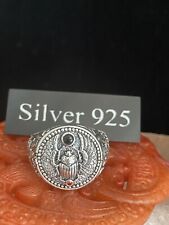 Silber Siegel Skarabäus Ring