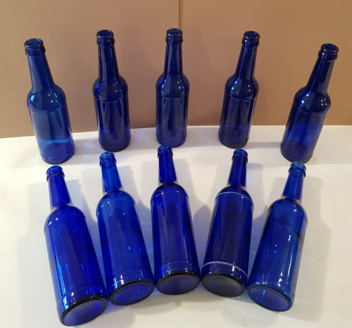 10x blaue glasflaschen deko - blaue,