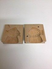 alte Gussform Gießform Schokolade Butterform Holz geschnitzt Fisch