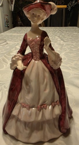 Porzellanfigur dame rokkoko - porzellanfigur,