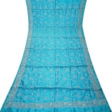 Vintage Blau Sarees 100% Reine