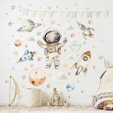 XXL Wandtattoo Kinderzimmer Wandaufkleber Astronaut Galaxien Groß Wandsticker