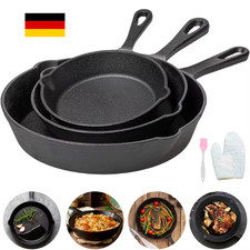 3er Set Gusseisen-Pfanne