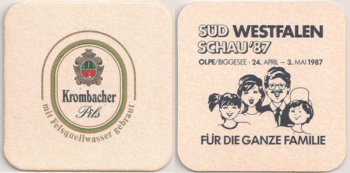 Krombacher alter bierdeckel - -,