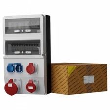 Stromverteiler eXT-S/FI 63A 32A 16A 2x230V Baustromverteiler Doktorvolt 0847