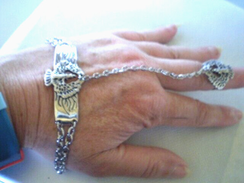 Armband mit ring kette - an, /