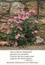 Grußkarte - Gedicht, Spruch, Geburtstag - Postkarte gelaufen 2086