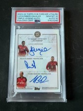 Topps FC Bayern München Forever Triple Auto PSA 10 / 10 Lucio / Ribery / Basler