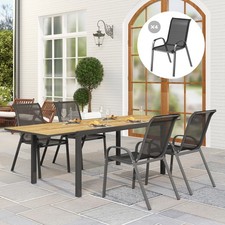 Outsunny gartenstuhl 4er - 4er, set