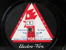 78rpm TRIO ANDREAS WEISSGERBER plays SCHUBERT - VOX ULTRA RARE !