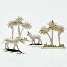 50er Jahre WAGNER Margarine Figuren PALMEN ZEBRA ANTILOPE Vintage Sammlerstück 