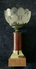 Glas-Pokal ca 23 cm hoch