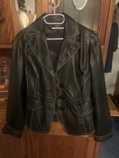 Schwarze Ausgefallene Lederjacke 