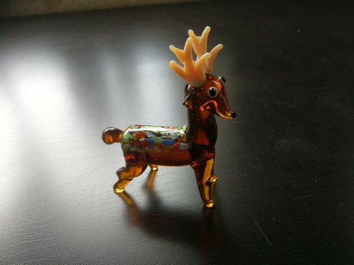 Dekorative glasfigur hirsch - dekorative,