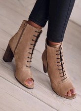 Neuwertige Samt Peeptoe