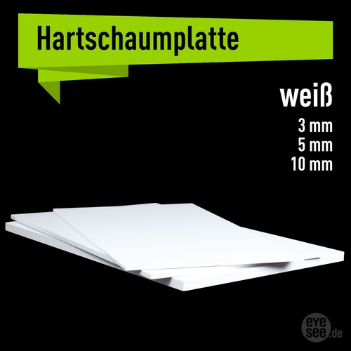 Hartschaum platte weiß 5 - weiß,