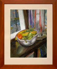 59x48 Original Pastel Drawing Frame Stilllife Pastellzeichnung Stillleben Design