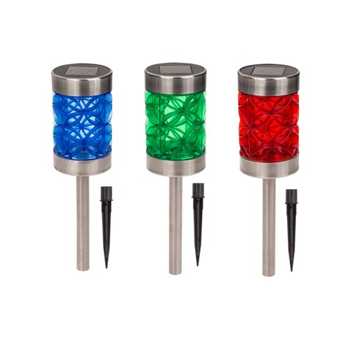 3er set led garten solar - led,
