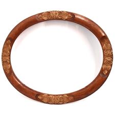 Bilderrahmen oval Holz braun