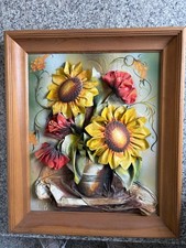 3d bild leder Sonnenblumen