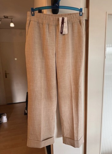 Damen stoffhose beige - damen, creme