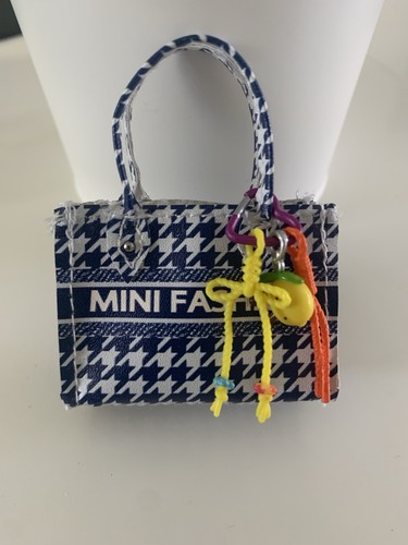 Barbie henkeltasche blau - henkeltasche, blau-weiß