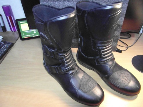 Probiker lederstiefel - ,