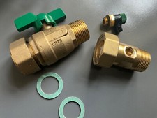 Absperrhahn + Rückflussverhinderer 1" für Hauswasserstation Honeywell-Brauckmann
