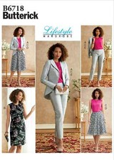 Schnittmuster Butterick 6718 Damenkombi mit runder Blazerjacke Gr. 32-48