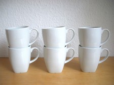 6x IKEA Form 365+ Kaffeebecher Kaffeetasse Tasse Becher weiß Höhe 8 cm wie neu
