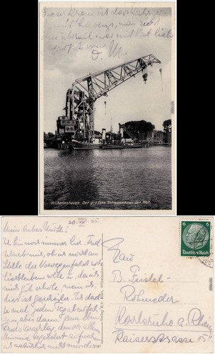 Ansichtskarte wilhelmshaven - ansichtskarte,