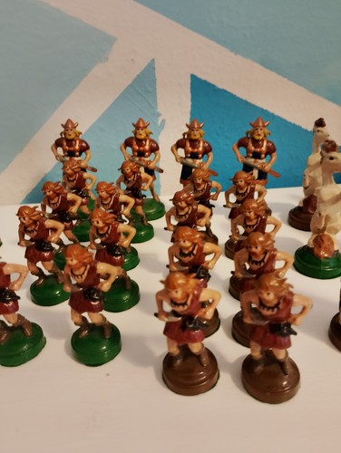 Handbemalte schachfiguren - schachfiguren, 32