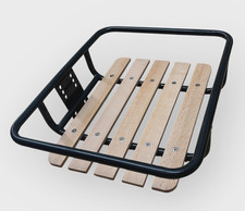 LASTPAK Gepäckträger Vorne Fahrrad VR Hollandrad Träger Frontträger Schwarz Holz