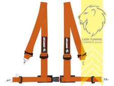 Sandtler Sport Hosenträger Gurt 4 Punkt 3 Zoll mit ECE orange